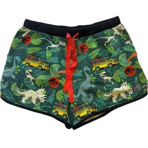 NWT $79.95 Peter Alexander Jurassic Park Dinosaur Womens Sleep Shorts Size Large